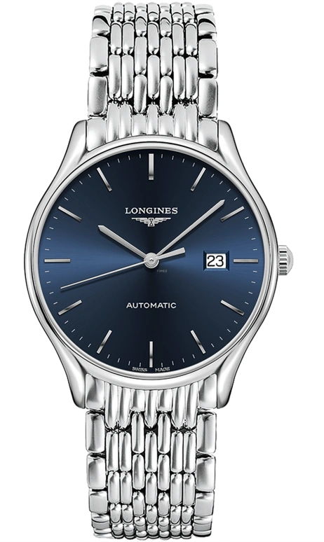 Longines,Lyre 40mm,40mm,Stainless Steel,Blue,Automatic,Date,64hours,L4,L4.961.4.92.6