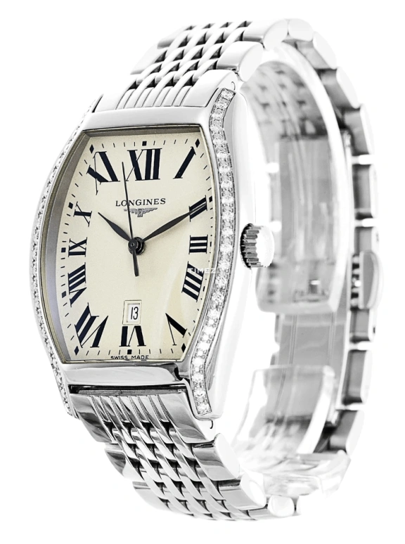 Longines,Evidenza 26mm,26mm,Stainless Steel,Beige,Quartz,Day,26280hours,L2,L2.155.0.71.6