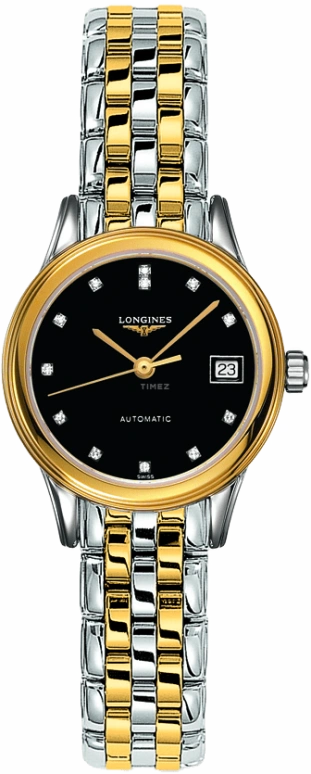 Longines,Flagship 26mm,26mm,Stainless Steel,Black,Automatic,Date,40hours,L4,L4.274.3.57.7