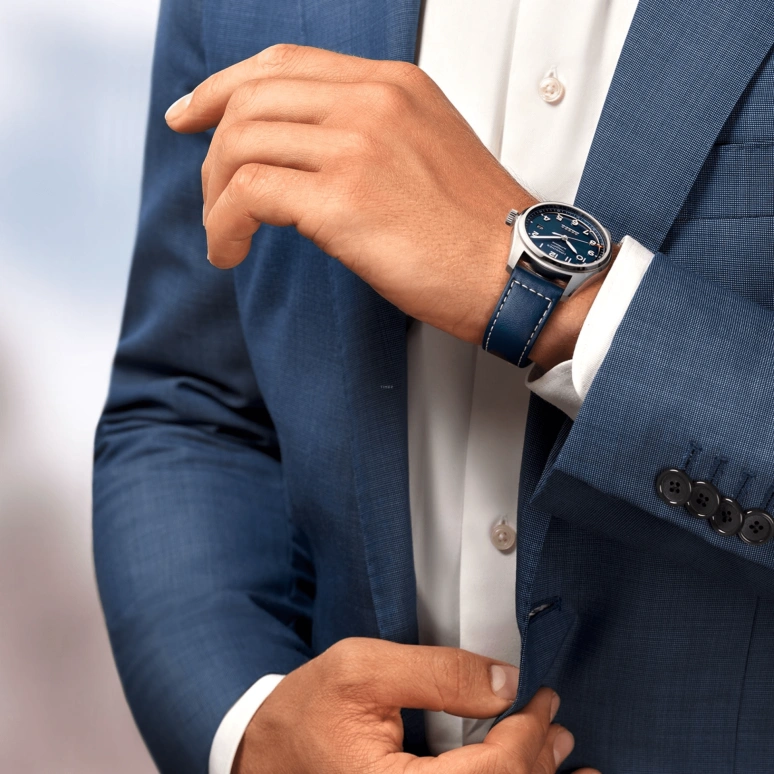 Longines,Spirit 40mm,40mm,Stainless Steel,Blue,Automatic,Date,64hours,L3,L3.810.4.93.0