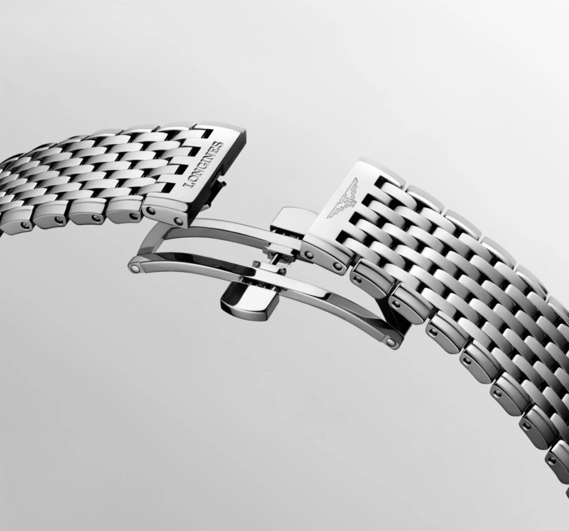 Longines,La Grande Classique 43mm,43mm,Stainless Steel,White,Quartz,In-house Caliber,Sapphire,Crystal Glass,L4,L4.866.4.11.C