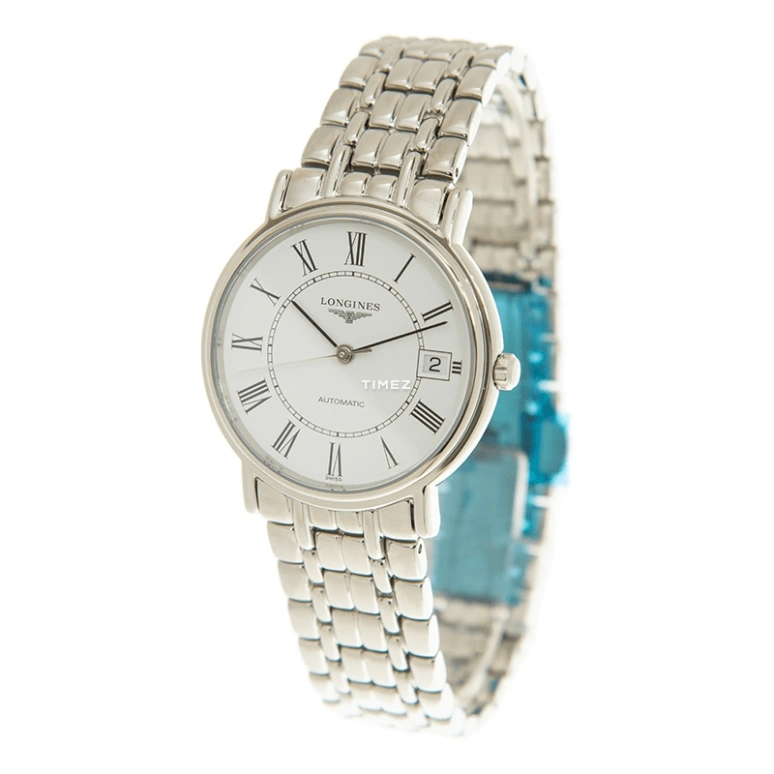 Longines,Presence 34.50mm,34.50mm,Stainless Steel,White,Automatic,Day,42hours,L4,L4.821.4.11.6