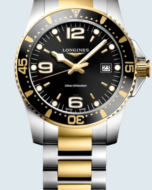 Longines,HydroConquest 39mm,39mm,Stainless Steel,Black,Quartz,Date,26280hours,L3,L3.740.3.56.7