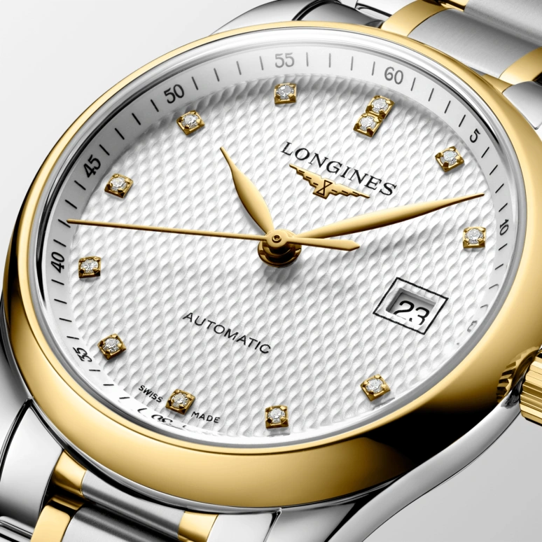 Longines,Master 29mm,29mm,Yellow Gold,Stainless Steel,Silver,Automatic,Date,40hours,L2,L2.257.5.77.7