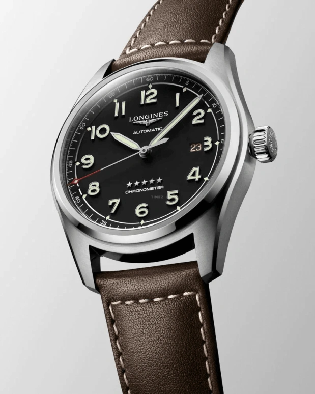 Longines,Spirit 42mm,42mm,Stainless Steel,Black,Automatic,Date,64hours,L3,L3.811.4.53.0