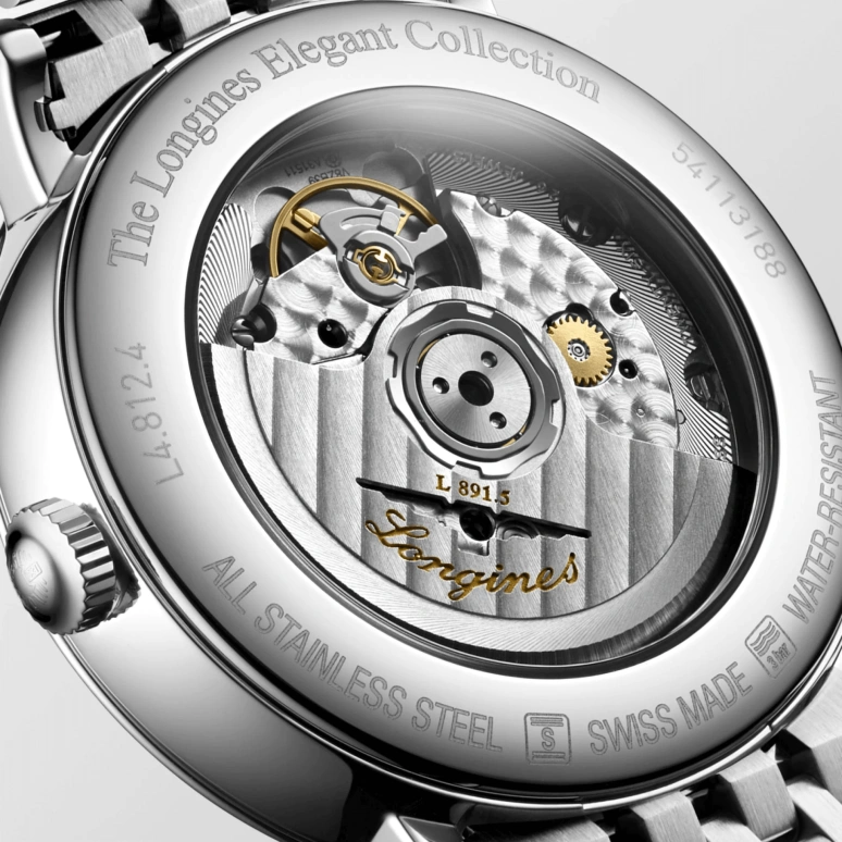 Longines,Elegant 39mm,39mm,Stainless Steel,Silver,Automatic,72hours,In-house Caliber,L4,L4.812.4.77.6