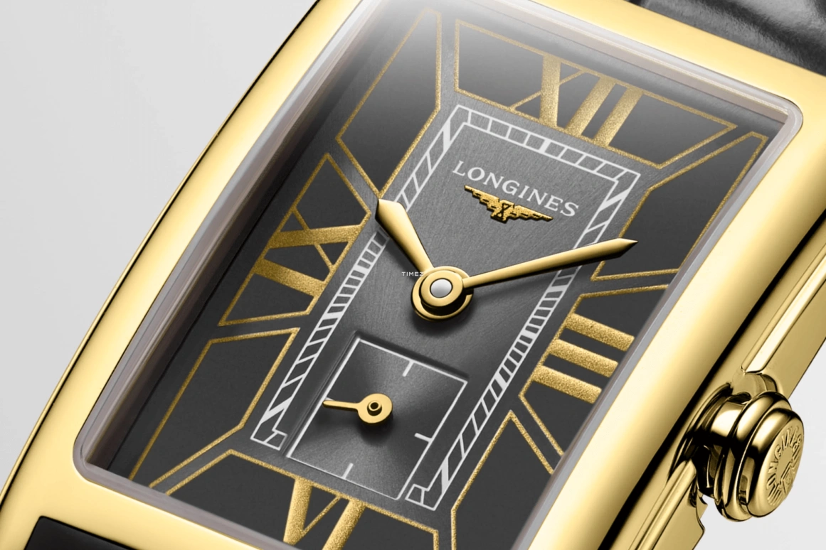 Longines,DolceVita 20.50x32mm,20.50x32mm,Yellow Gold,Smoky Coal,Quartz,26280hours,In-house Caliber,L5,L5.255.6.75.2