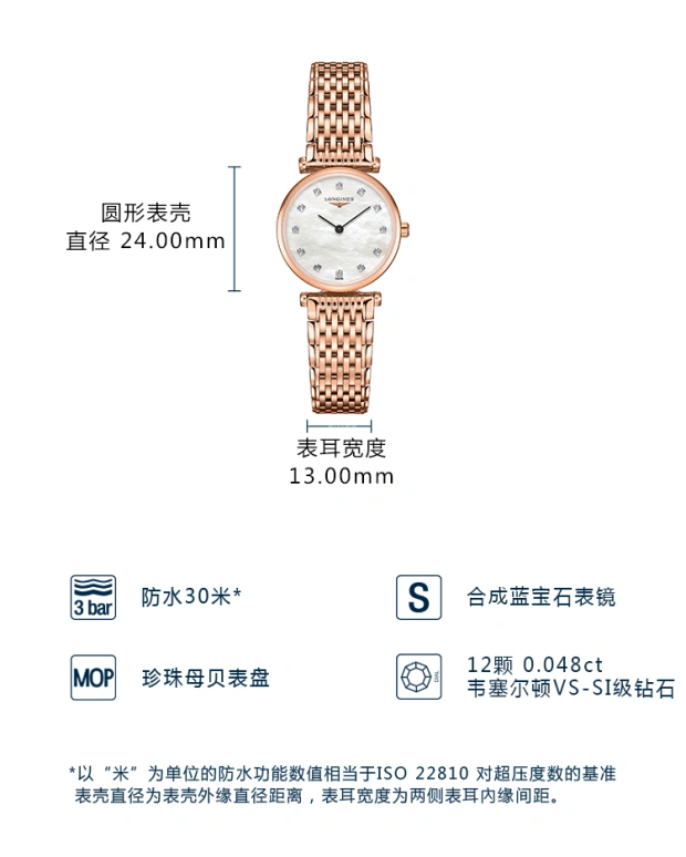 Longines,La Grande Classique 24mm,24mm,Stainless Steel,White,Quartz,26280hours,In-house Caliber,L4,L4.209.1.97.8