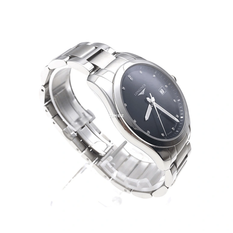 Longines,Conquest Classic 40mm,40mm,Stainless Steel,Black,Automatic,Day,42hours,L2,L2.785.4.58.6
