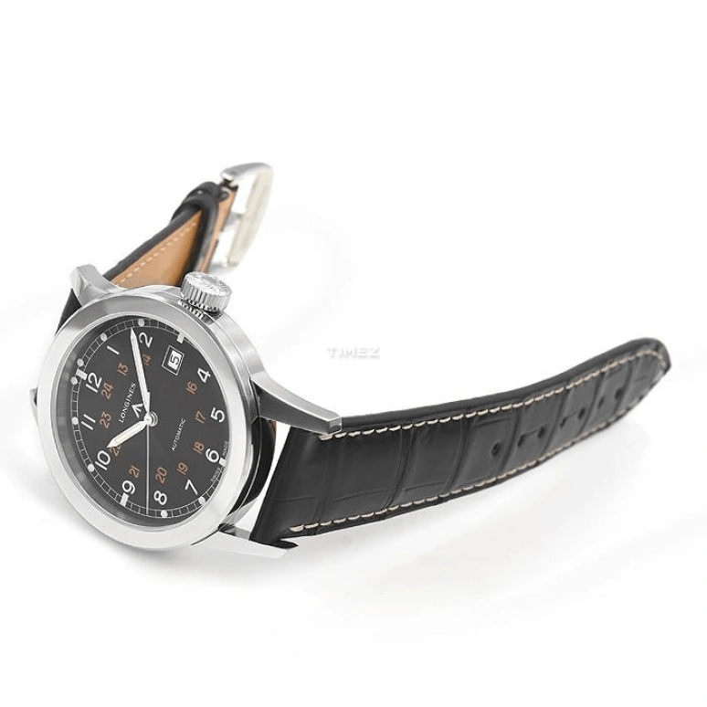 Longines,Heritage Military 40mm,40mm,Stainless Steel,Black,Automatic,Day,42hours,L2,L2.832.4.53.3