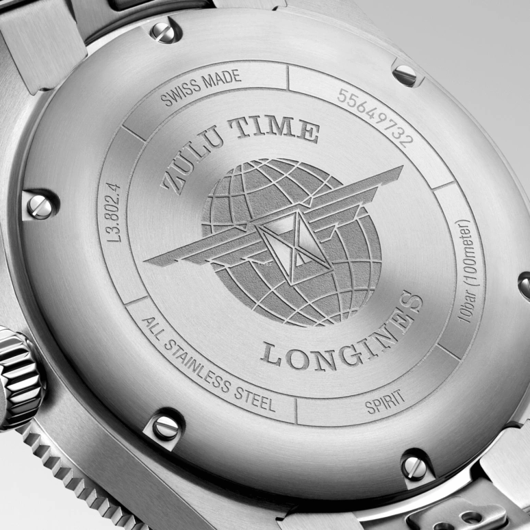 Longines,Spirit 39mm,39mm,Stainless Steel,Ceramic,Black,Automatic,Day,Dule Time,GMT,Anti-magnetic,65hours,In-house Caliber,L3,L3.802.4.60.6