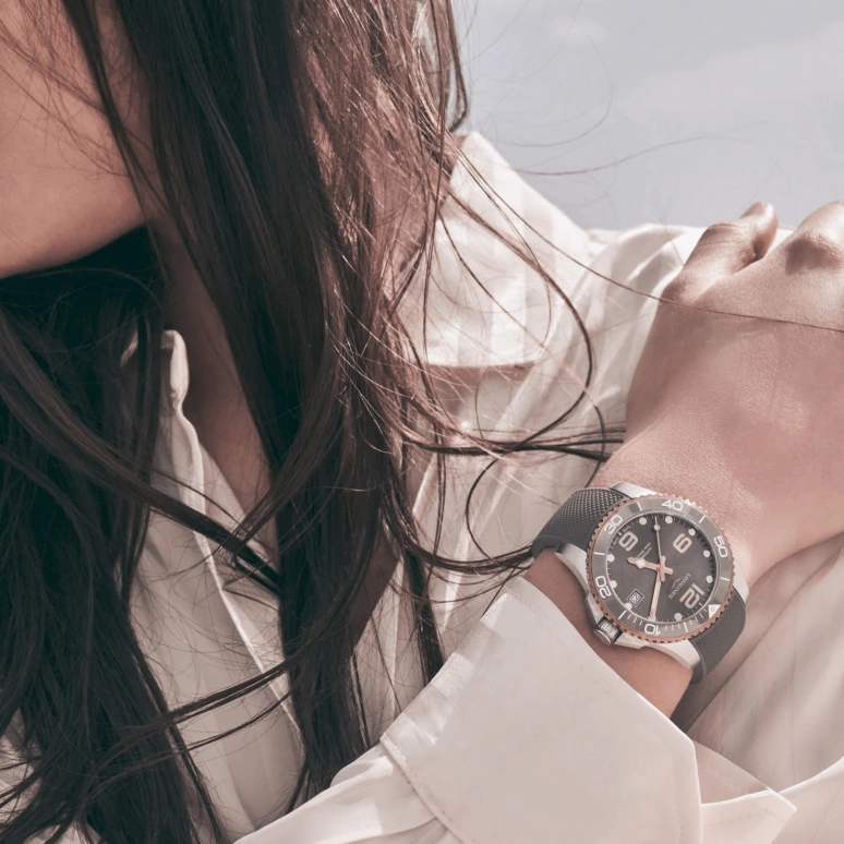 Longines,HydroConquest 39mm,39mm,Ceramic,Stainless Steel,Grey,Automatic,Date,64hours,L3,L3.780.3.78.9