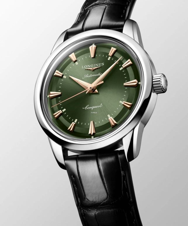 Longines,Conquest Heritage 38mm,38mm,Stainless Steel,Green,Automatic,Anti-magnetic,72hours,L1,L1.649.4.02.2
