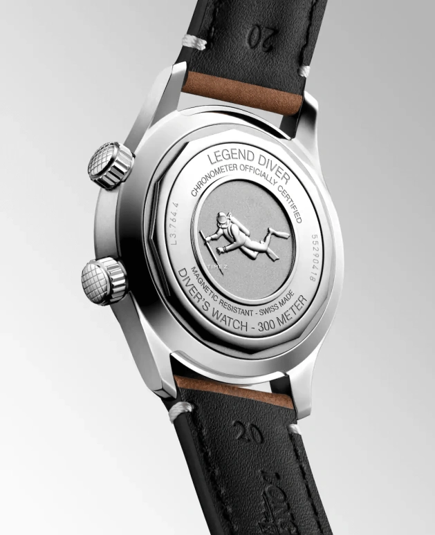 Longines,Legend Diver 39mm,39mm,Stainless Steel,Black,Automatic,72hours,In-house Caliber,L3,L3.764.4.50.0 