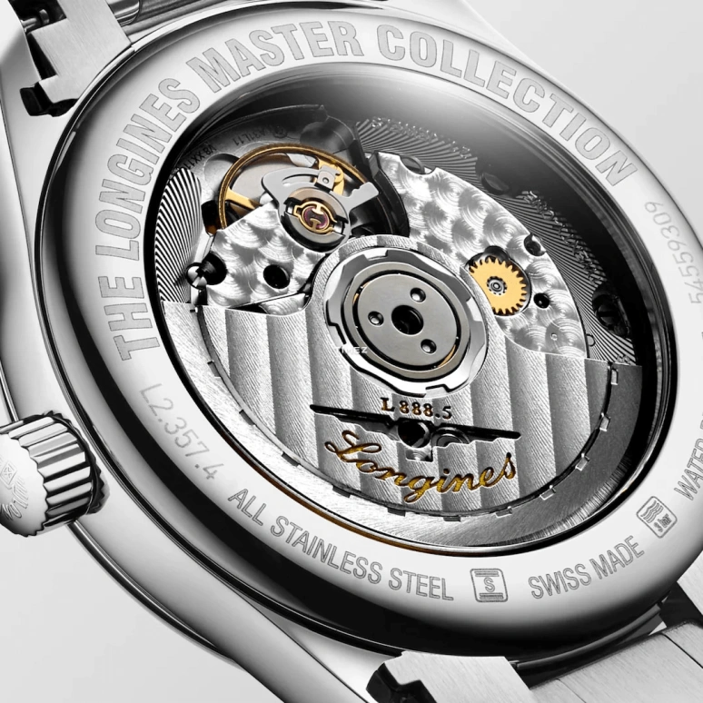 Longines,Master 34mm,34mm,Stainless Steel,Grey,Automatic,72hours,In-house Caliber,L2,L2.357.4.70.6