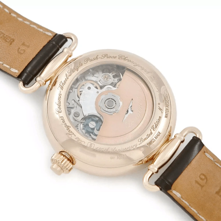 Longines,Heritage Classic 40mm,40mm,Rose Gold,White,Automatic,Chronograph,Monopoussoir,Day,L2,L2.774.8.23.3