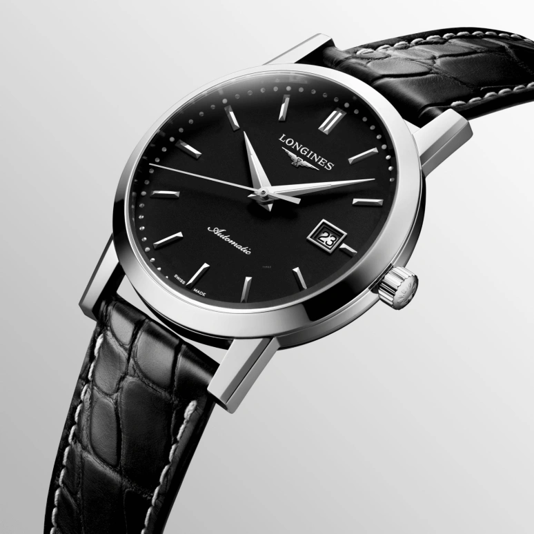 Longines,1832 40mm,40mm,Stainless Steel,Black,Automatic,Date,64hours,L4,L4.825.4.52.0