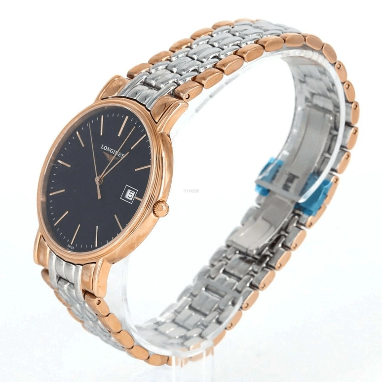 Longines,Presence 38.50mm,38.50mm,Stainless Steel,Black,Quartz,Day,26280hours,L4,L4.790.1.59.7