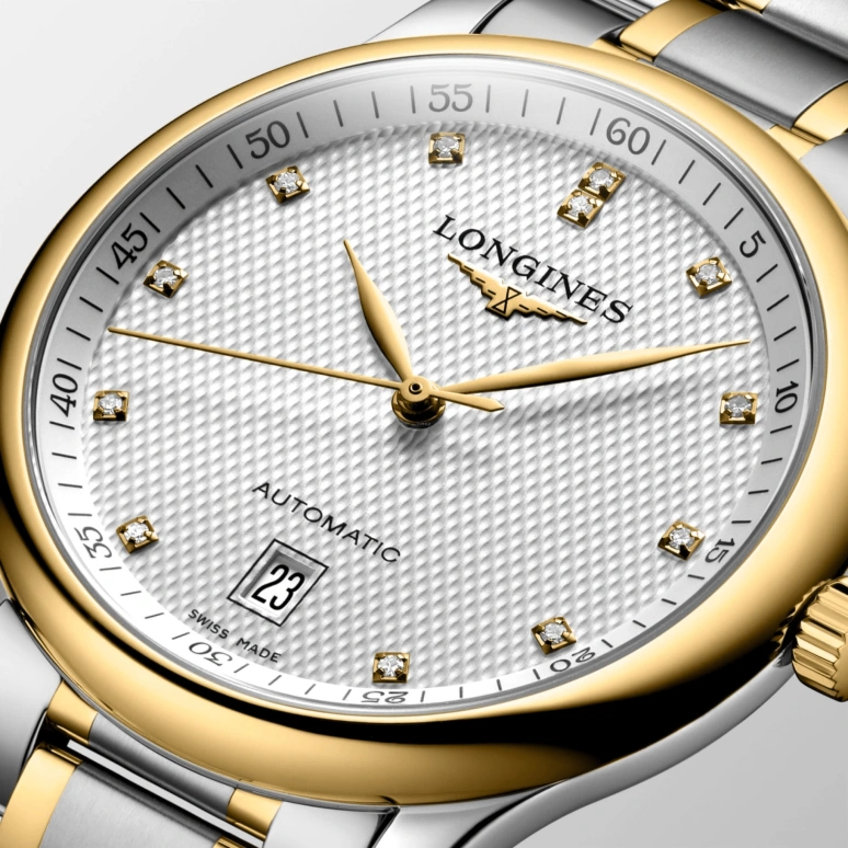 Longines,Master 38.50mm,38.50mm,Yellow Gold,Stainless Steel,Silver,Automatic,Chronograph,Date,L2,L2.628.5.77.7