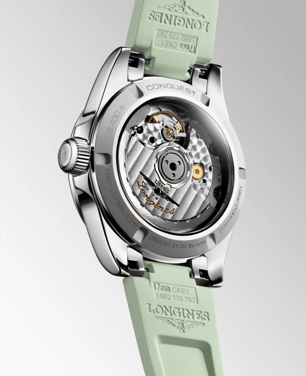 Longines,Sport 34mm,34mm,Stainless Steel,Green,Automatic,Day,Anti-magnetic,L3,L3.430.4.02.9