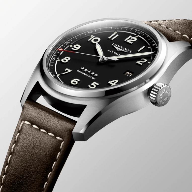 Longines,Spirit 40mm,40mm,Stainless Steel,Black,Automatic,Date,64hours,L3,L3.810.4.53.0
