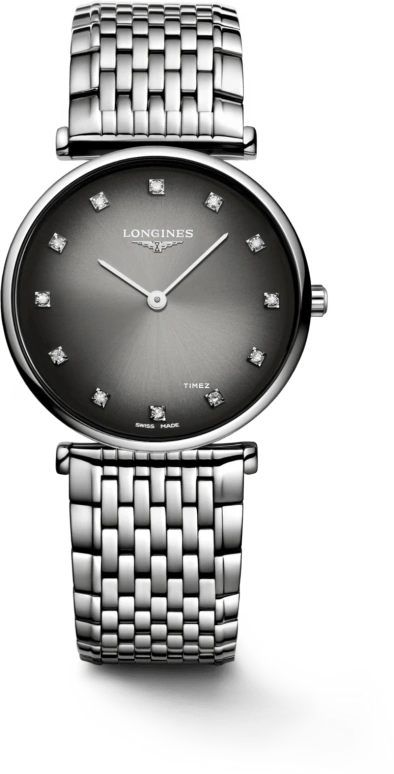 Longines,La Grande Classique 29mm,29mm,Stainless Steel,Grey,Gradient,Quartz,In-house Caliber,Sapphire,Crystal Glass,L4,L4.512.4.77.C