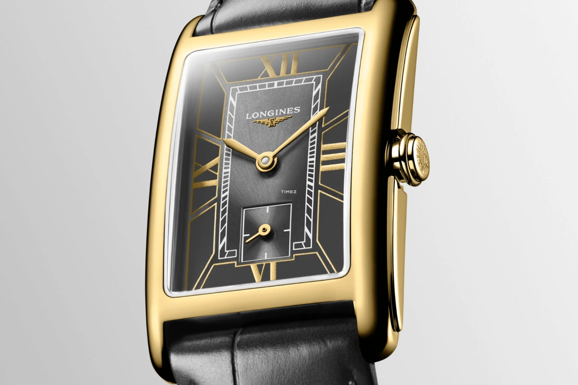 Longines,DolceVita 23x37mm,23x37mm,Yellow Gold,Black,Quartz,26280hours,In-house Caliber,L5,L5.512.6.75.2