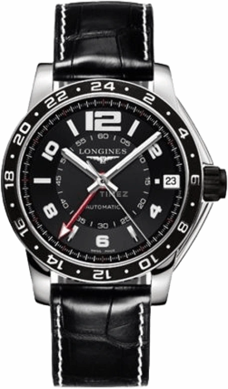 Longines,Admiral 42mm,42mm,Stainless Steel,Black,Automatic,Date,46hours,L3,L3.668.4.56.2