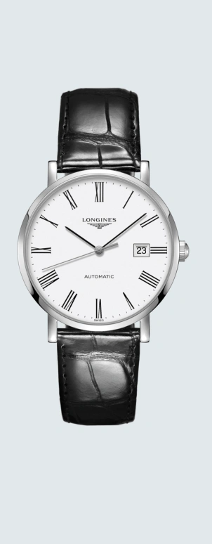 Longines,Elegant 39mm,39mm,Stainless Steel,White,Automatic,Date,65hours,L4,L4.910.4.11.2