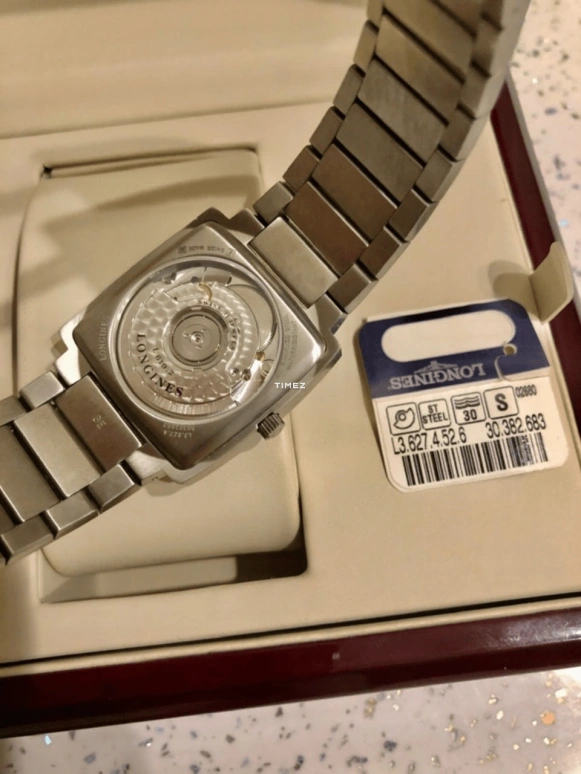 Longines,Oposition 34mm,34mm,Stainless Steel,Black,Automatic,Day,42hours,L3,L3.627.4.52.6