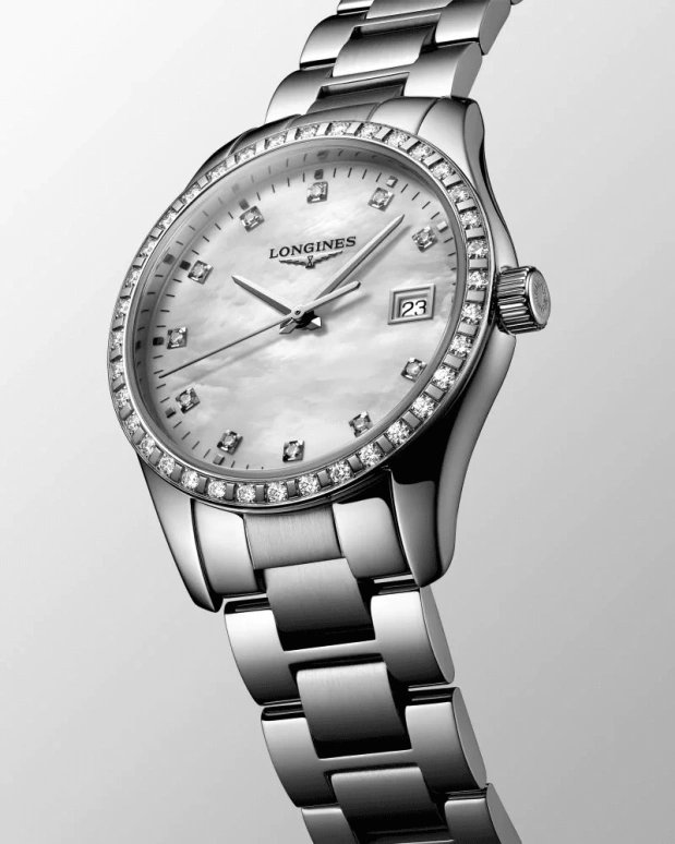 Longines,Conquest Classic 34mm,34mm,Stainless Steel,White,Quartz,Date,26280hours,L2,L2.386.0.87.6