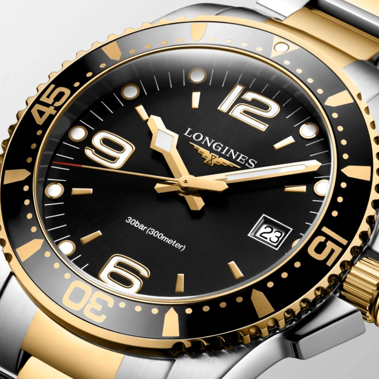 Longines,HydroConquest 39mm,39mm,Stainless Steel,Black,Quartz,Date,26280hours,L3,L3.740.3.56.7