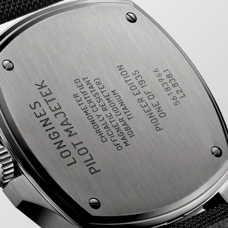 Longines,Heritage Avigation 43mm,43mm,Titanium,Black,Automatic,Anti-magnetic,72hours,L2,L2.838.1.53.2