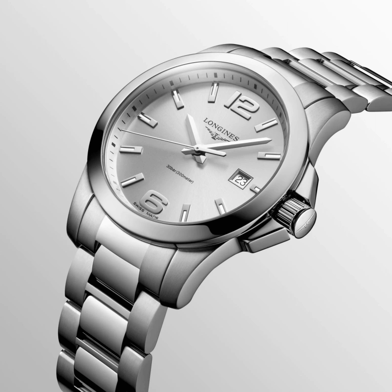 Longines,Sport 41mm,41mm,Stainless Steel,Silver,Quartz,26280hours,In-house Caliber,L3,L3.759.4.76.6