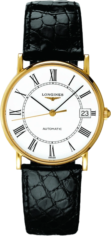 Longines,Presence 33mm,33mm,Yellow Gold,White,Automatic,Chronograph,Date,L4,L4.744.6.11.0