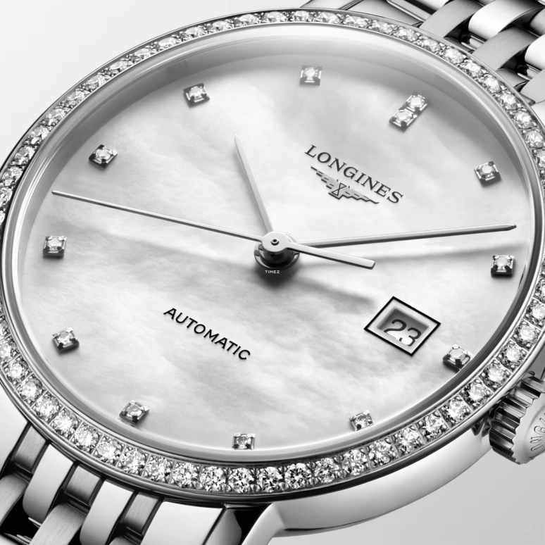 Longines,Elegant 29mm,29mm,Stainless Steel,White,Automatic,Day,40hours,L4,L4.310.0.80.6