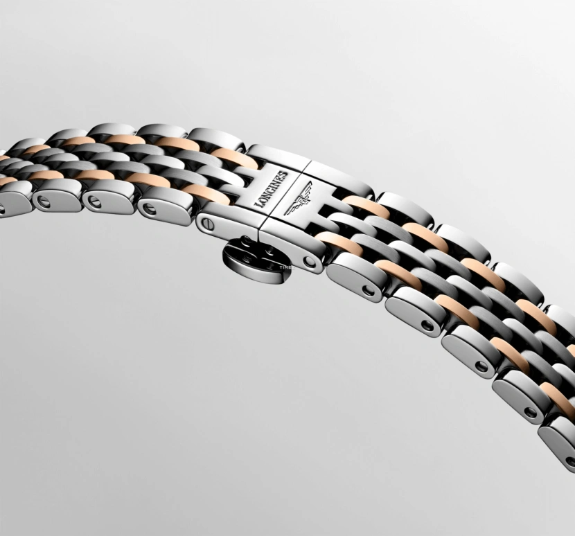 Longines,Elegant 25.50mm,25.50mm,Stainless Steel,Pink Gold,White,Automatic,Day,40hours,L4,L4.309.5.81.7