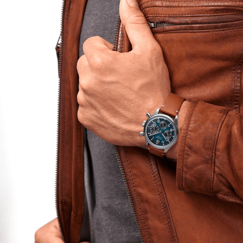 Longines,Heritage Classic 41mm,41mm,Titanium,Blue,Automatic,Chronograph,Day,Column Wheel,L2,L2.816.1.93.2