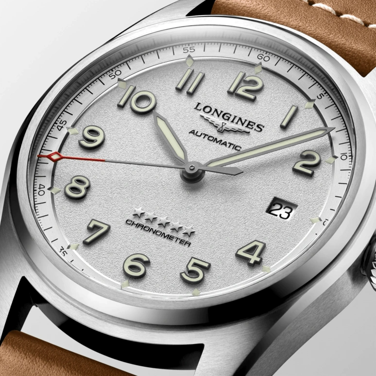 Longines,Spirit 40mm,40mm,Stainless Steel,Silver,Automatic,Date,64hours,L3,L3.810.4.73.2