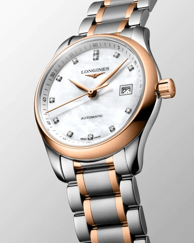 Longines,Master 29mm,29mm,Pink Gold,Stainless Steel,Automatic,Date,40hours,L2,L2.257.5.89.7