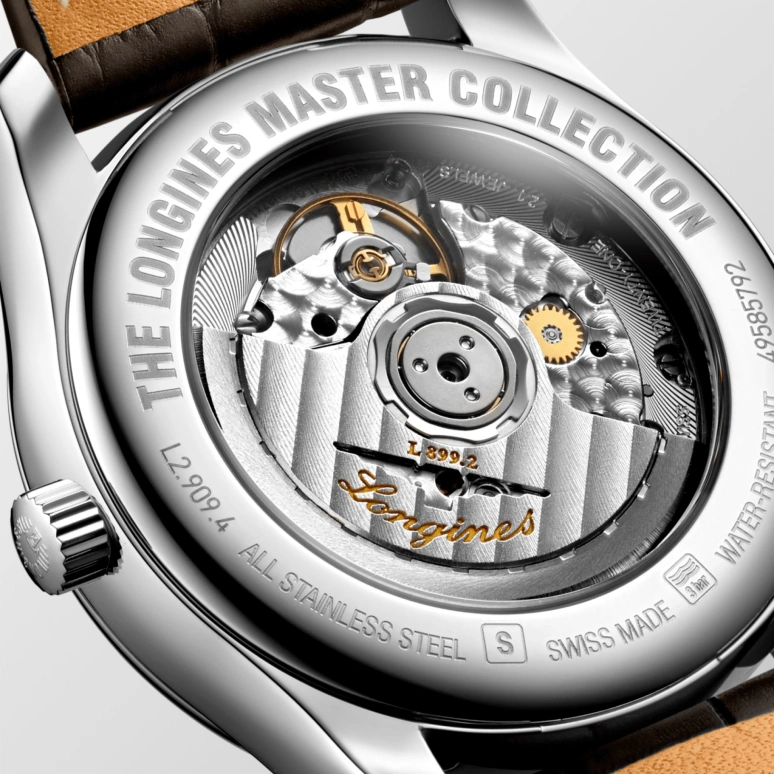 Longines,Master 40mm,40mm,Stainless Steel,Silver,Automatic,Moonphase,Day,L2,L2.909.4.77.3