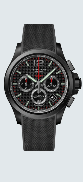 Longines,Conquest V.H.P. 42mm,42mm,Stainless Steel,Black,Quartz,Chronograph,Date,L3,L3.717.2.66.9