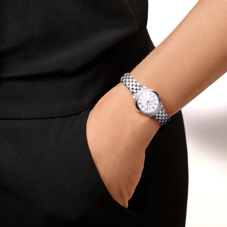 Longines,Heritage Classic 26mm,26mm,Stainless Steel,White,Automatic,45hours,In-house Caliber,L4,L4.274.4.21.6
