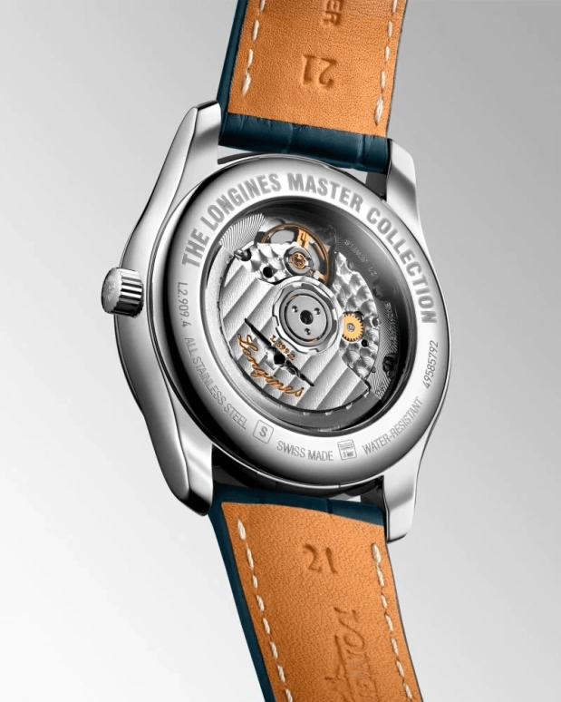 Longines,Master 40mm,40mm,Stainless Steel,Blue,Automatic,Moonphase,Day,L2,L2.909.4.92.0