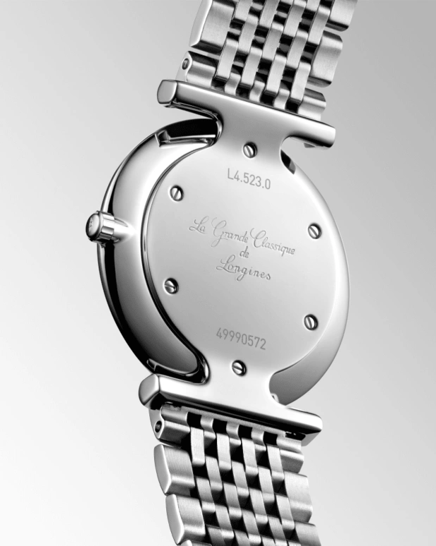 Longines,Elegant 29mm,29mm,Stainless Steel,Black,White,Quartz,In-house Caliber,Sapphire,L4,L4.523.0.11.6