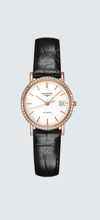 Longines,Heritage Classic 27.20mm,27.20mm,Rose Gold,White,Pink,Automatic,45hours,In-house Caliber,L4,L4.378.9.12.4