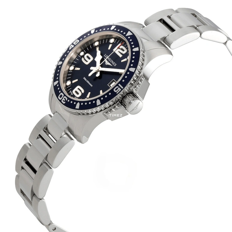 Longines,HydroConquest 34mm,34mm,Stainless Steel,Blue,Quartz,Day,26280hours,L3,L3.340.4.96.6