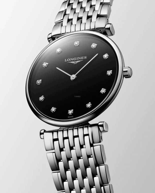 Longines,La Grande Classique 29mm,29mm,Stainless Steel,Black,Quartz,Perpetual Calendar,In-house Caliber,L4,L4.512.4.58.6