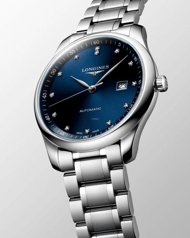 Longines,Master 42mm,42mm,Stainless Steel,Blue,Automatic,Date,65hours,L2,L2.893.4.97.6
