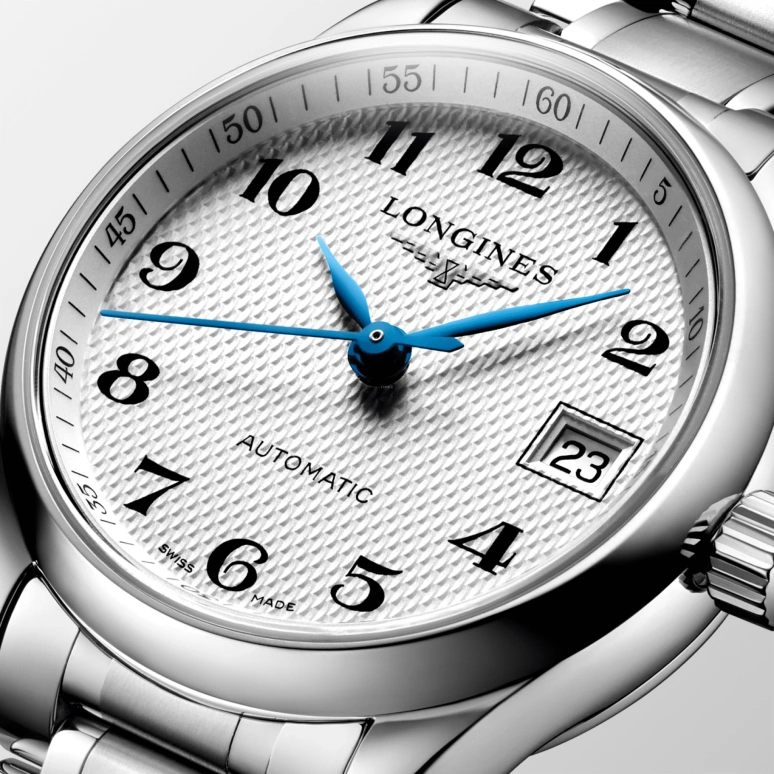 Longines,Master 25.50mm,25.50mm,Stainless Steel,Beige,Automatic,Date,40hours,L2,L2.128.4.78.6